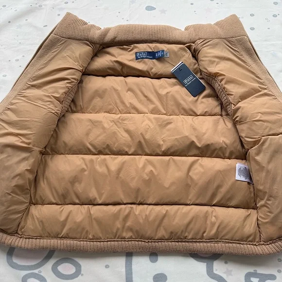 Ralph Lauren Tan Knitted Quilted Vest - Picture 10 of 10
